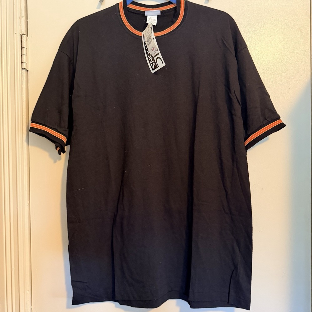 Vtg Basic Editions Kmart Deadstock Heavyweight T-Shirt Black Single Stitch NWT